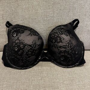 Elegant Black Underwire Lace Bra